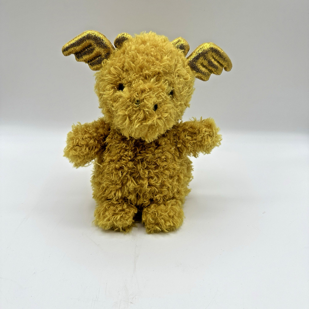 Jellycat Little Dragon Gold Sparkle Retired Rare Plush Authentic